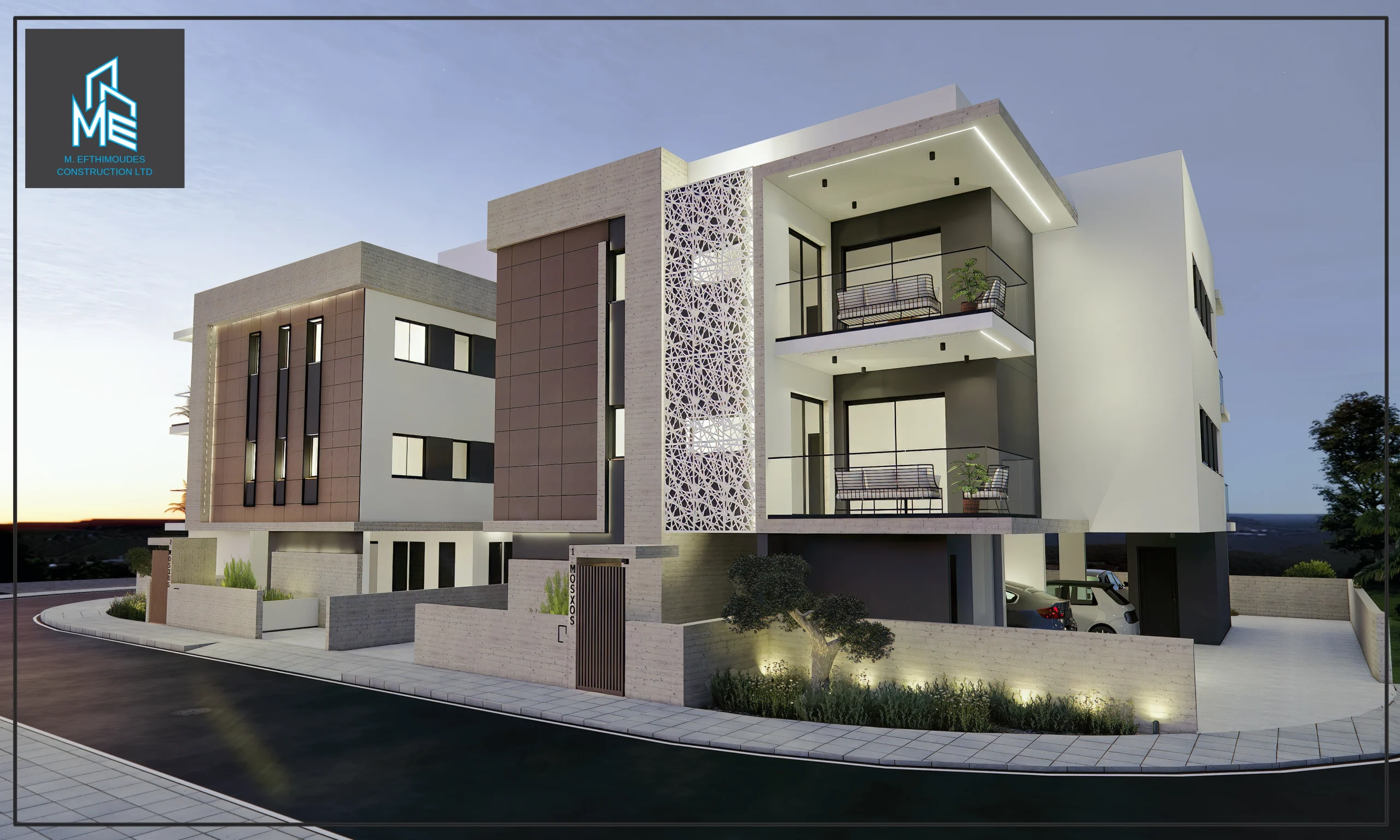 Mosxos_3-4-Lakatamia-Projects-new Exterior view of the Mosxos 3-4 project by Efthimoudes showcasing modern architectural design